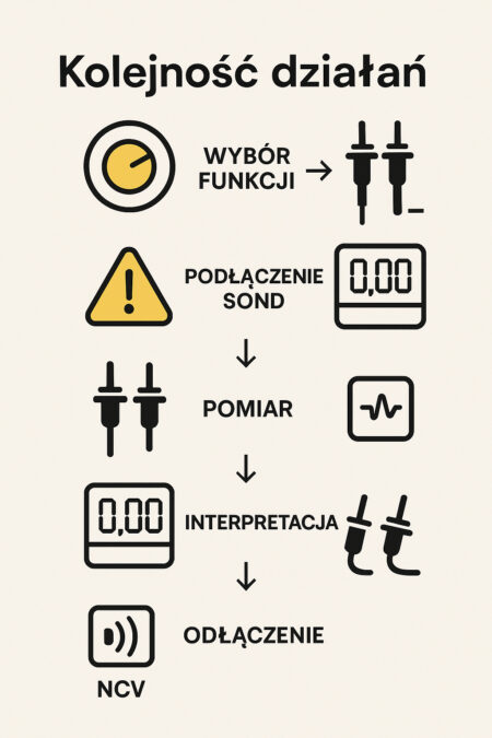 infografika pomiar multimetrem